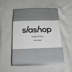 Slashop Bamboo Flat Sheet Pet Hair Repellent King/Cal King/Gravity Grey